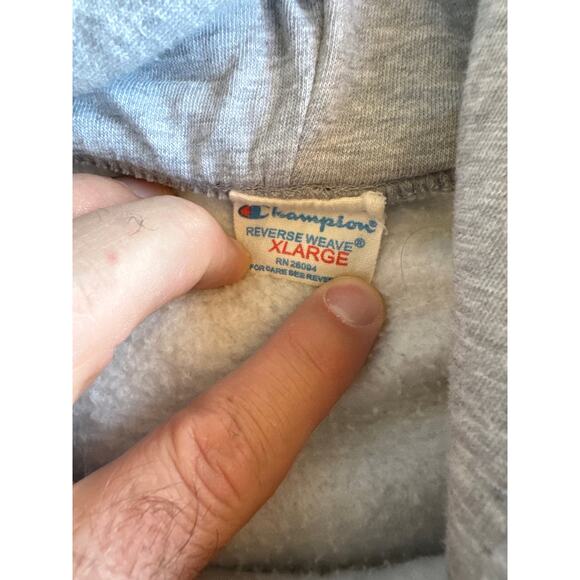 Ava Nirui Gucci x Champion Reverse Weave XL Heather Gray Hoodie - Picture 2 of 7